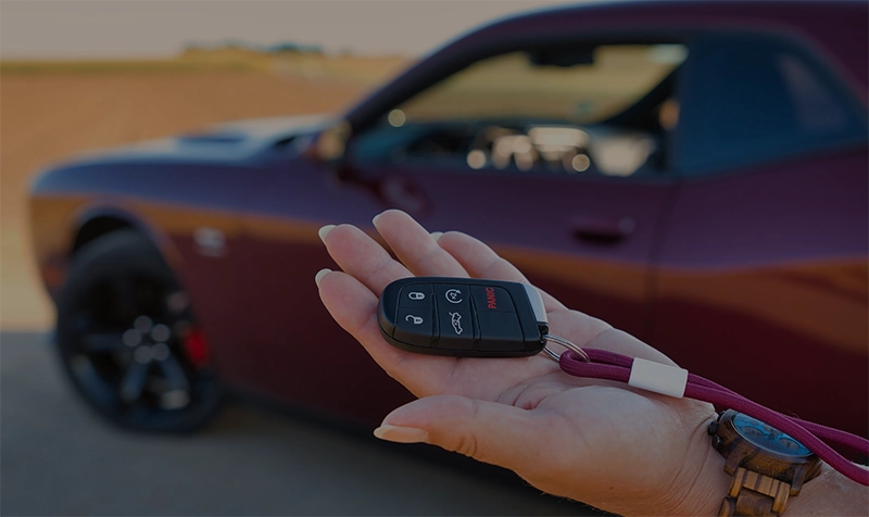 Car with remote key