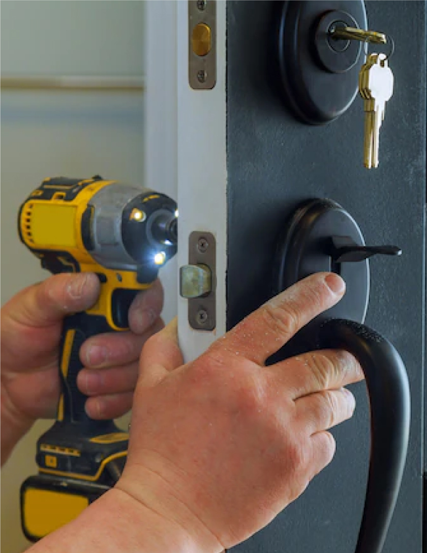 man install handle lock